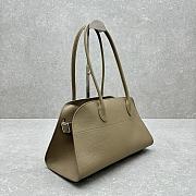 The Row Margaux Shoulder 12 Grained Calfskin Leather Milk Tea - 38x18x23cm - 3