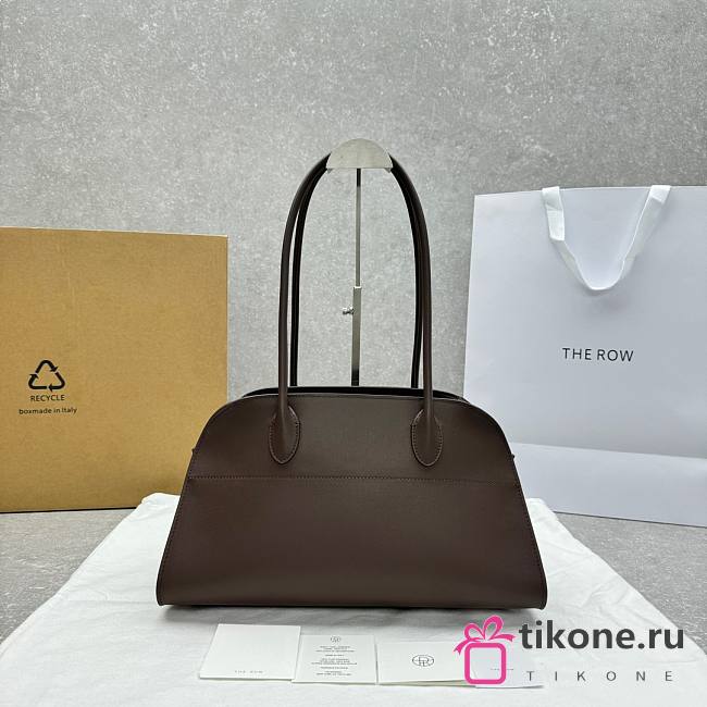 The Row Margaux Shoulder 12 Calfskin Leather Chocolate - 38x18x23cm - 1