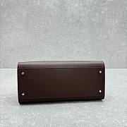 The Row Margaux Shoulder 12 Calfskin Leather Chocolate - 38x18x23cm - 4