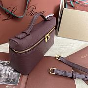 Polo Piana Extra Pocket L19 Ostrich Leather Burgundy Gold Hardware - 11x19x7cm - 5