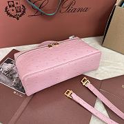 Polo Piana Extra Pocket L19 Ostrich Leather Pink Gold Hardware - 11x19x7cm - 6