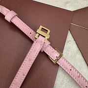 Polo Piana Extra Pocket L19 Ostrich Leather Pink Gold Hardware - 11x19x7cm - 2