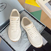 Prada Leather Logo Runner Sneakers White - 2