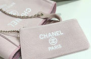 Chanel Shopping Bag Deauville Pink Tweeds & Fabrics - 22x39x13cm - 2