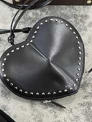 Alaia Le Cœur Bag In Calfskin Heart Black - 21x17x5cm - 2