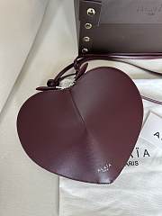 Alaia Le Coeur Bag In Calfskin Burgundy - 21x17x5cm - 2