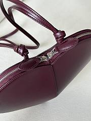 Alaia Le Coeur Bag In Calfskin Burgundy - 21x17x5cm - 3