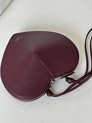 Alaia Le Coeur Bag In Calfskin Burgundy - 21x17x5cm - 5