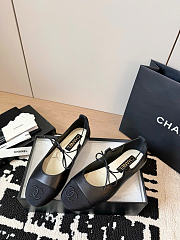 Chanel Mary Janes Lambskin Grosgrain Black - 3