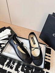 Chanel Mary Janes Lambskin Grosgrain Black - 4