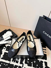 Chanel Mary Janes Lambskin Grosgrain Black - 2