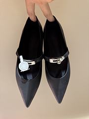 Hermes Kelly Ballet Flat Black - 1