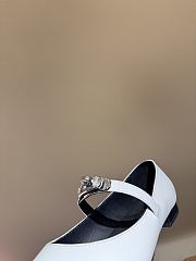 Hermes Kelly Ballet Flat White - 5