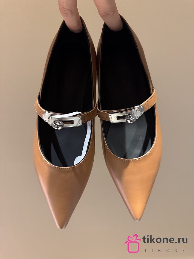 Hermes Kelly Ballet Flat Brown - 1