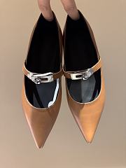 Hermes Kelly Ballet Flat Brown - 1