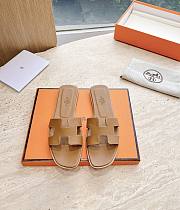 Hermes Oran Sandal Lamskin Brown 16971 - 1