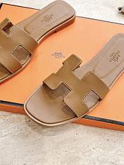 Hermes Oran Sandal Lamskin Brown 16971 - 6