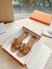 Hermes Oran Sandal Lamskin Brown 16971 - 5