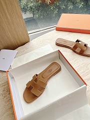 Hermes Oran Sandal Lamskin Brown 16971 - 4