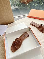 Hermes Oran Sandal Lamskin Brown 16972 - 4