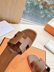 Hermes Oran Sandal Lamskin Brown 16972 - 3