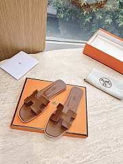 Hermes Oran Sandal Lamskin Brown 16972 - 2