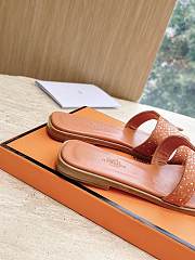 Hermes Oran Sandal Lamskin Blingbling Orange - 4