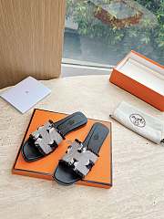 Hermes Oran Sandal Fabric Black - 4