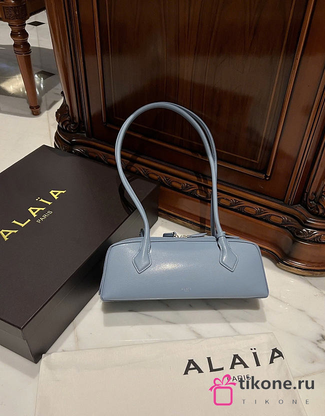 Alaia Le Teckel Small Bag In Goatskin Blue - 33x11x10cm - 1