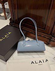 Alaia Le Teckel Small Bag In Goatskin Blue - 33x11x10cm - 1