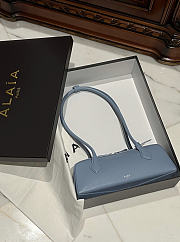 Alaia Le Teckel Small Bag In Goatskin Blue - 33x11x10cm - 5