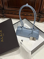 Alaia Le Teckel Small Bag In Goatskin Blue - 33x11x10cm - 4