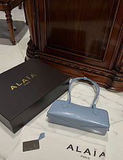 Alaia Le Teckel Small Bag In Goatskin Blue - 33x11x10cm - 2