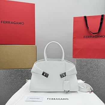 Ferragam Hug Handbag White - 32×22×14cm