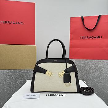 Ferragamo Hug Kuban Canvas - 32×22×14cm