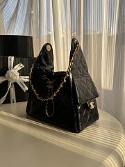 Chanel Drawstring Bucket Hobo Small Black - 30×26×14cm - 6