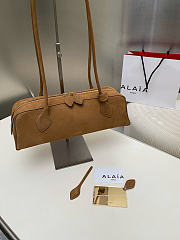 Alaia Le Teckel Medium Bag In Nubuk Calfskin Brown - 33x11x10cm - 6