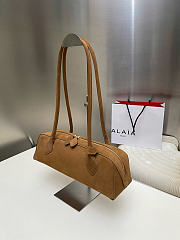 Alaia Le Teckel Medium Bag In Nubuk Calfskin Brown - 33x11x10cm - 3