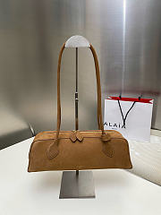 Alaia Le Teckel Medium Bag In Nubuk Calfskin Brown - 33x11x10cm - 5