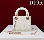 Mini Lady Dior Bag Pearl Mint Green Beads Embroidery - 17x15x7cm  - 2