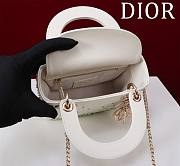 Mini Lady Dior Bag Pearl Mint Green Beads Embroidery - 17x15x7cm  - 6