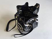 Burberry Mini Check Bucket Bag Black - 20x17.5x10.5cm - 6