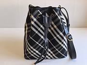 Burberry Medium Check Bucket Bag Black - 29x27.5x16cm - 3