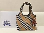 Burberry Small Check Tote Beige - 39x14x25cm - 1