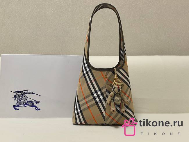 Burberry Small Check Shoulder Bag Beige - 46.5x26.5x13.5cm - 1