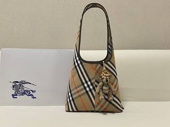 Burberry Small Check Shoulder Bag Beige - 46.5x26.5x13.5cm