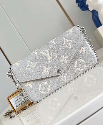 LV Felicie Pochette Monogram Empreinte Gray M14227 - 21x12x3cm