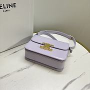 Celine Teen Triomphe Bag In Shiny Calfskin Teen Light Lavender - 18.5x13.5x7cm - 5