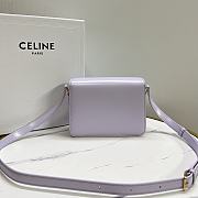 Celine Teen Triomphe Bag In Shiny Calfskin Teen Light Lavender - 18.5x13.5x7cm - 4