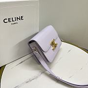 Celine Teen Triomphe Bag In Shiny Calfskin Teen Light Lavender - 18.5x13.5x7cm - 3